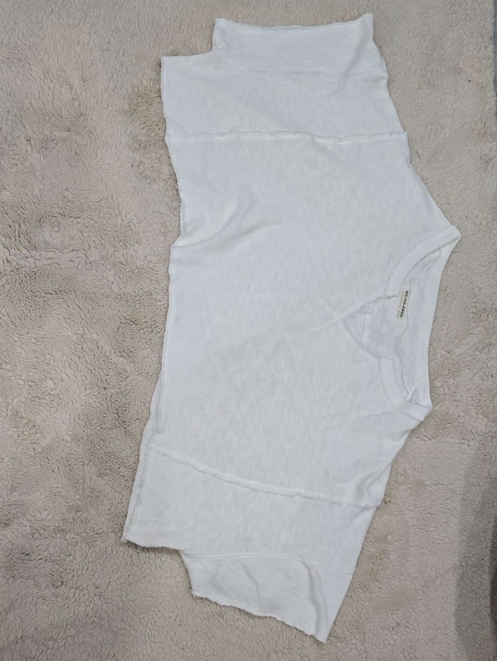 We The Free White Cropped Short Sleeve Top